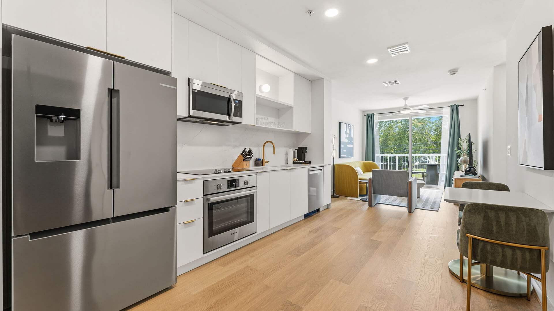 Kitchen and Living Room – Skylark Finish Palette – The Code Austin