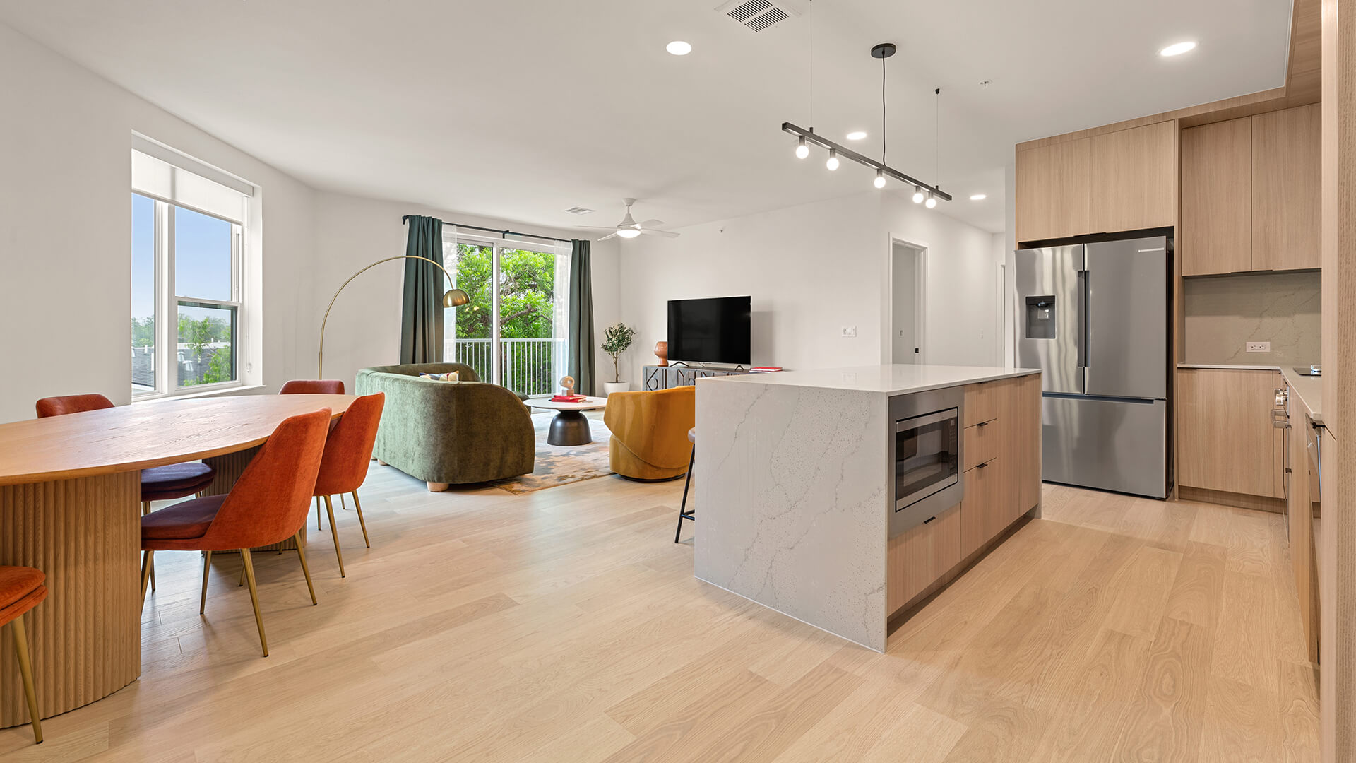 Kitchen & Living Room – Shady Grove Finish Palette – The Code Austin